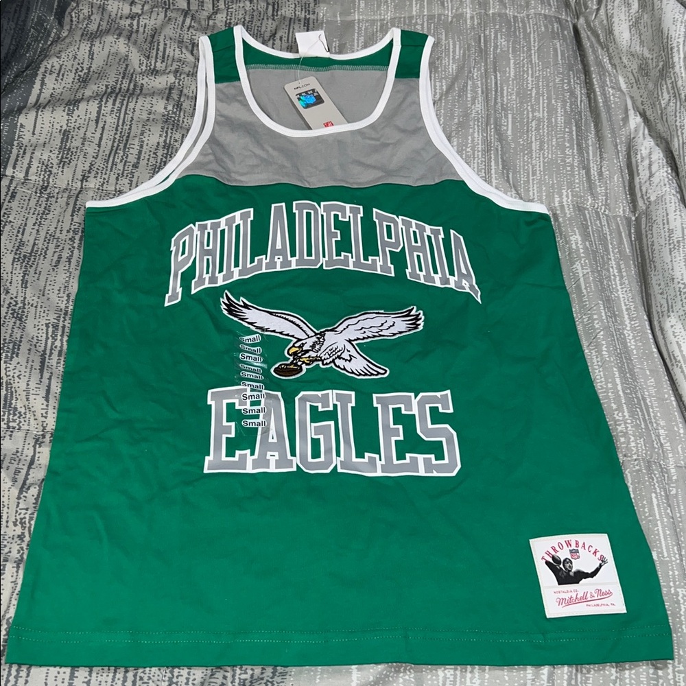 Mitchell & Ness Philadelphia Eagles Green and Gray Tank - Picture 2 of 5